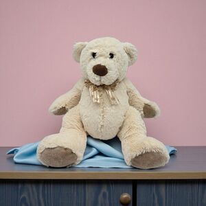 Super Soft 14" - Big Belly Cuddle Teddy Bear Vintage Wal-Mart Stuffed Toy Plush